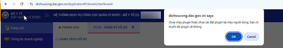 Lỗi chưa chạy plugin